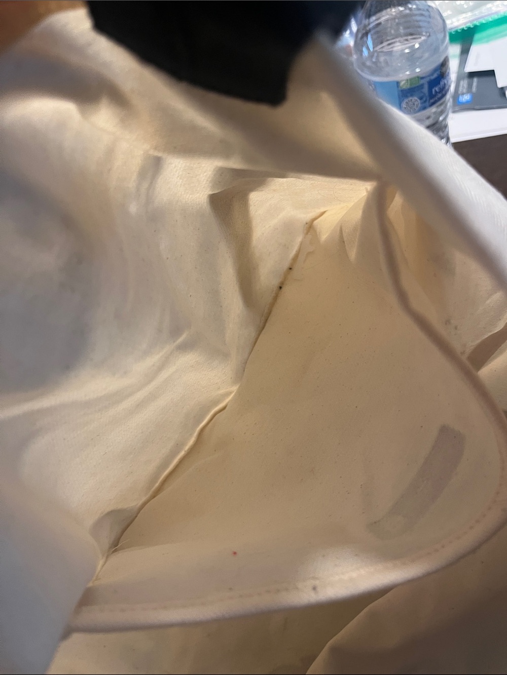 Please read Lululemon athletica Cream Canvas Tote with Black Logo and Straps - Picture 10 of 10